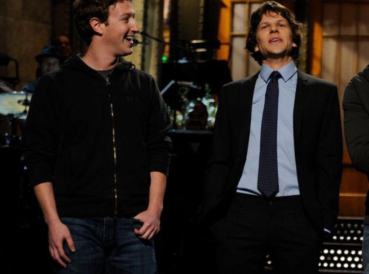 Zuckerberg and Jesse Eisenberg On SNL